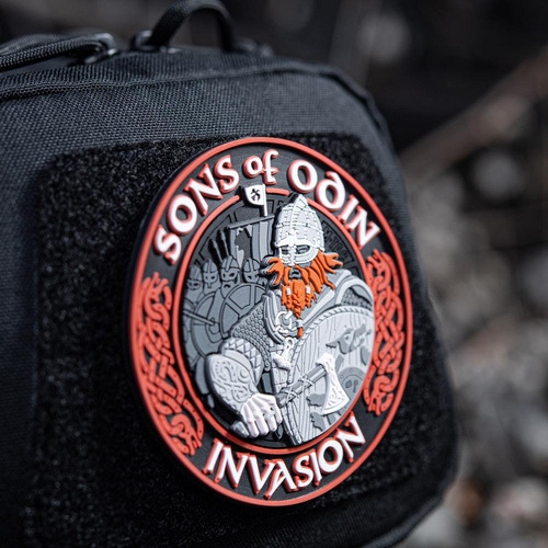 M-Tac - 3D PVC nášivka Sons of Odin - černá/červená - 51137233