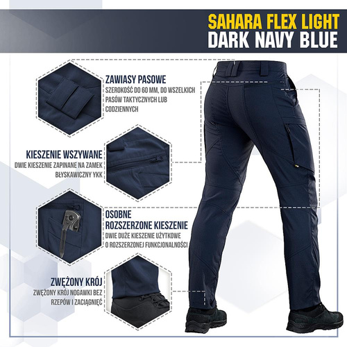 M-Tac - Taktické kalhoty Sahara Flex Lite - Dark Navy Blue - 20064015