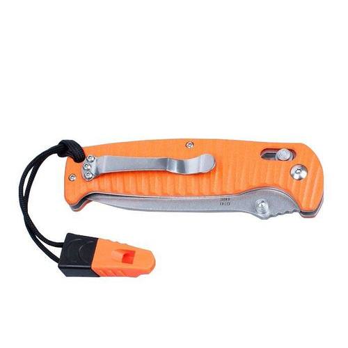 Ganzo - Zavírací nůž G7412P-OR-WS s píšťalkou - 440C - oranžový - G7412P-OR-WS