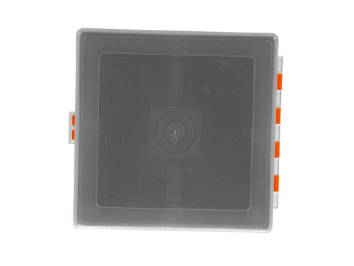 Megaline - přepravní box - 11x11x3,5 cm - oranžovo-průhledný - 607/0001OT