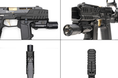 Strike Industries - Štít proti výbuchu Hyper pro pistole SMC Alfa/Bravo - Černý - SI-SMC-BS-S