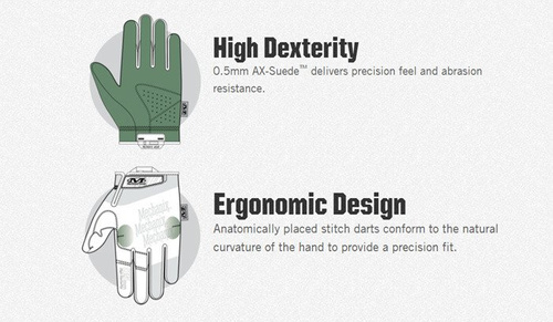 Mechanix - Speciální 0,5mm krycí ochranné rukavice s vysokou obratností - černé - MSD-55