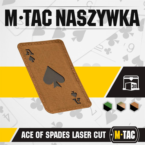 M-Tac - Nášivka Ace of Spades - Cordura 500D - Coyote / Black - 51109502