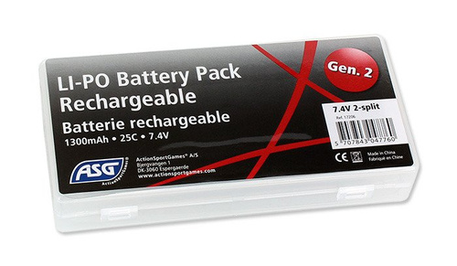 ASG - AEG baterie - LiPo - 7,4V - 1300 mAh - 25C - [1+1] - 17206