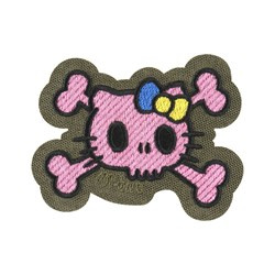 M-Tac - Kitty Pink Patch - Výšivka - Žlutá a modrá mašle - Ranger Green - 51393023