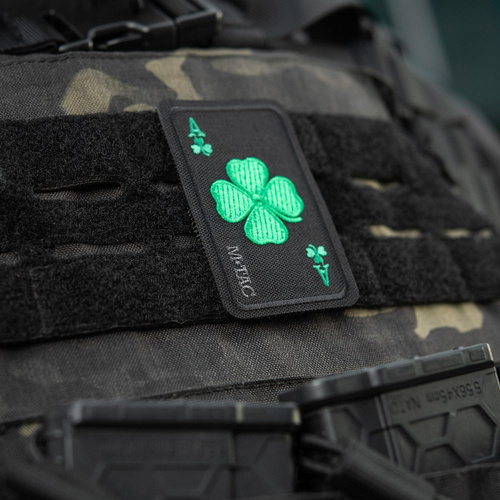 M-Tac - nášivka Lucky Card - Cordura 500D - Clover - černá - 51391002