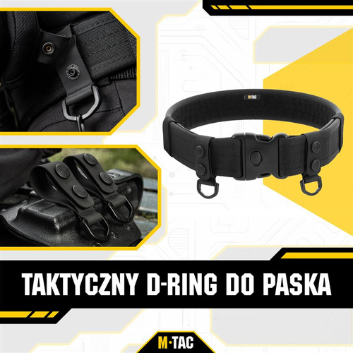 M-Tac - D-kroužek na taktický opasek - 2 kusy - černý - 20426002