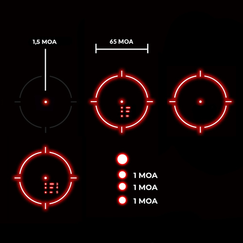 Holosun - Uzavřený kolimátor ARO EVO - Red Dot - Solární panel - Holosun SPR - Černá - ARO-EVO-SPR-RD