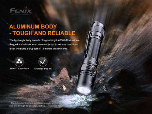 Fenix - taktická LED svítilna dobíjecí - 1700 lumenů - 2600 mAh - černá - PD35 V3.0 
