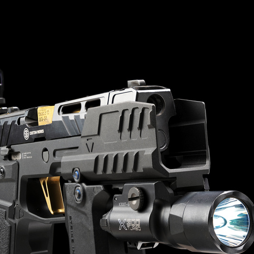 Strike Industries - Štít proti výbuchu Hyper pro pistole SMC Alfa/Bravo - Černý - SI-SMC-BS-S
