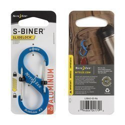 Nite Ize - S-Biner® SlideLock® Aluminum #3 - modrý - LSBA3-03-R6