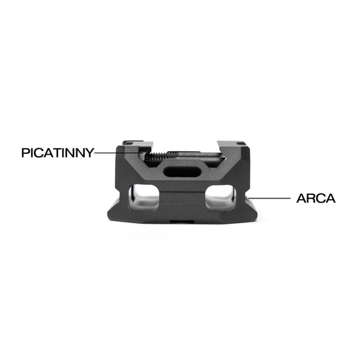 Strike Industries - Adaptér pro Picatinny Arca také 1/4" a 3/8" - QD závěs - SI-ARCA-TRI-PADA-BK
