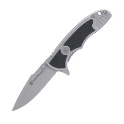 Smith&Wesson - Zavírací nůž Drop Point Silver/Black Handle - 1084306