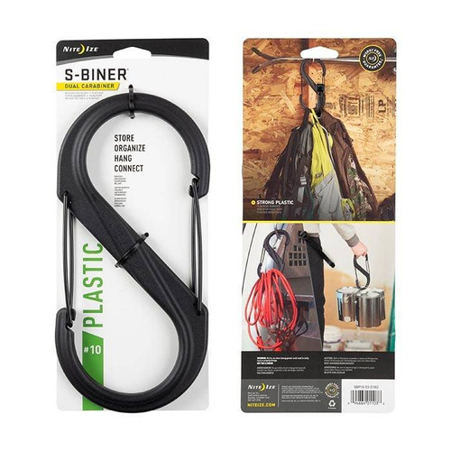Nite Ize - S-Biner #10 Plastic Black Gate - černý - SBP10-03