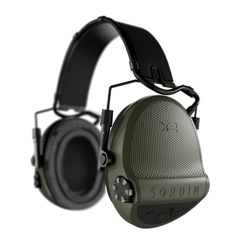 Sordin - Aktivní chrániče sluchu Supreme X2 - čelenka - gelové polštářky - Zelená - 301006-10G