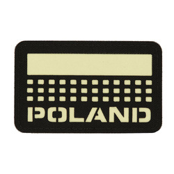 M-Tac - nášivka s polskou vlajkou a nápisem - fluorescenční - pixely/obdélník - černá - 51006202