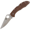 Spyderco - Nůž Delica® 4 FRN Flat Ground Brown - C11FPBN
