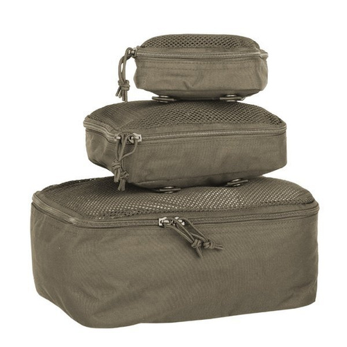 Mil-Tec - Sada 3 síťovaných pouzder - OD Green - 16003801