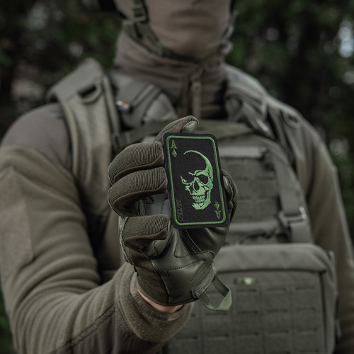 M-Tac - Morální nášivka Face of War - Cordura - Černá/Zelený - 51389201