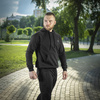 M-Tac - Bavlněná mikina s kapucí Raglan - černá - 20483002