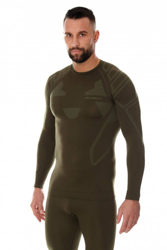 Brubeck - Termo mikina Ranger Protect - dlouhý rukáv - khaki - LS14210.