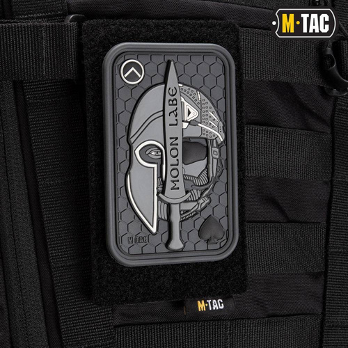 M-Tac - Morální nášivka - Molon Labe Ace 3D PVC - šedá - 51127011.
