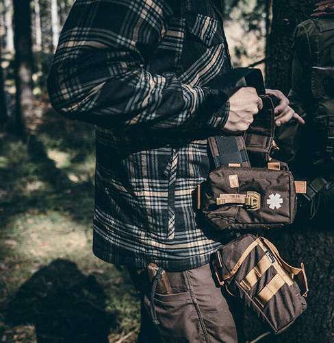 Helikon - Košile Winter Warden - kostkovaná lesní modř - KO-WWS-PB-PK
