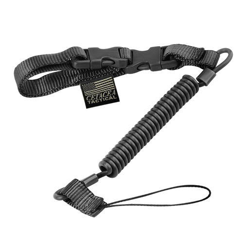 Cetacea Tactical - Šňůrka na oděv s mini cívkou - černá - TA-PCO-BLK
