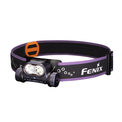 Fenix - LED čelovka - 1600 lm - 3400 mAh - tmavě fialová - HM65R-T V2.0