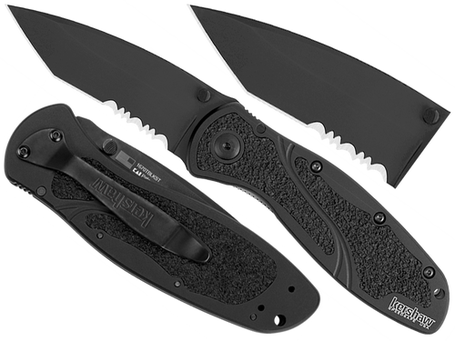 Kershaw - Taktický nůž Blur Tanto 1670TBLKST - 14C28N - Black - 1670TBLKST