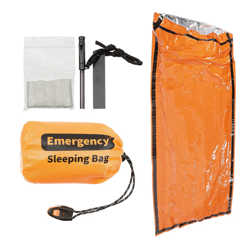 Fox Outdoor - Nouzový termální spací pytel s flintou - Oranžová - 31100