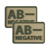 Helikon - PVC náplast - Krevní skupina - AB- NEG - Khaki - 2 ks