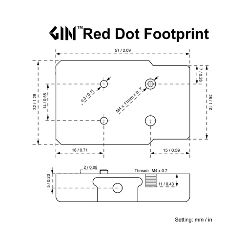 Vector Optics - Otevřený kolimátor Frenzy Flex 1x26x32 - GIN - Černá - SCRD-79