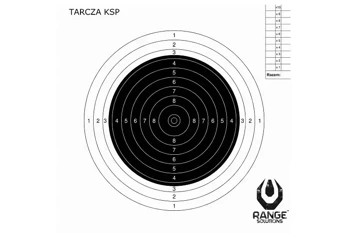 Range Solutions - KSP Sportovní puškový terč na 50 m - 100 ks - 200x200 mm - bílý - RAN-14-027077