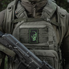 M-Tac - Morální nášivka Face of War - Cordura - Černá/Zelený - 51389201