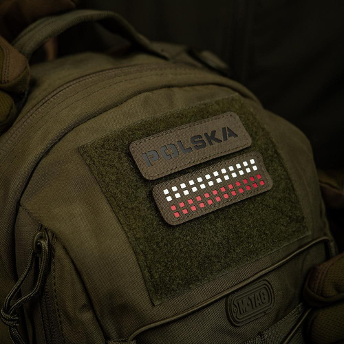 M-Tac - nášivka Polsko 25x80 - laserem řezaná - černá / zelená Ranger - 51004123