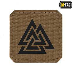 M-Tac - Laserem řezaná čtvercová nášivka Valknut - Black / Coyote - 51162502