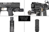 Strike Industries - Štít proti výbuchu Hyper pro pistole SMC Alfa/Bravo - Černý - SI-SMC-BS-S