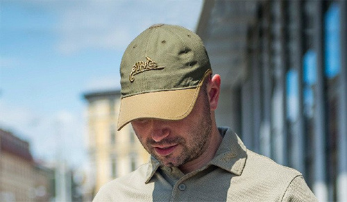 Helikon - Kšiltovka s logem - PolyCotton Ripstop - Adaptive Green / Coyote - CZ-LGC-PR-1211A