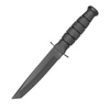Ka-Bar 1254 - Krátký vojenský nůž Tanto - černý - kožené pouzdro 