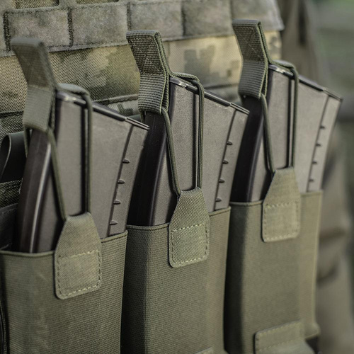 M-Tac - Trojité pouzdro na zásobníky pro AR / AK Elite Laser Cut - Ranger Green - 10145123