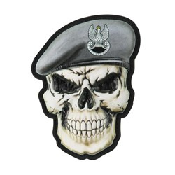 M-Tac - nášivka - lebka v baretu - Polsko speciální jednotky GROM - suchý zip - PVC 3D - 52338206