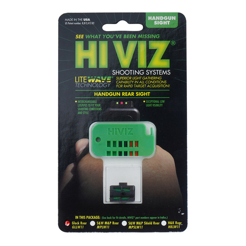 Hiviz - Zadní optická mířidla pro pistole Glock 42/43 - GLLW11