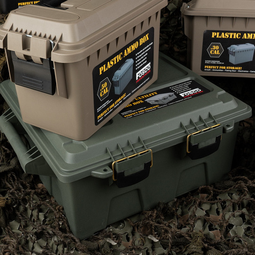 Fosco Industries - Utility Ammo Box Large - 28 l - Polymer - Zelená - 465205