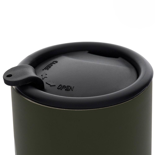 M-Tac - Termohrnek s víčkem - 280 ml - olivový - 60009001