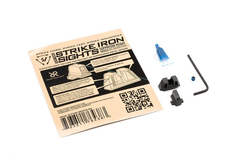 Strike Industries - Mířidla Strike Iron Sights - Sig Sauer P320 - výška s tlumičem - SI-P320-SIGHTS-SH
