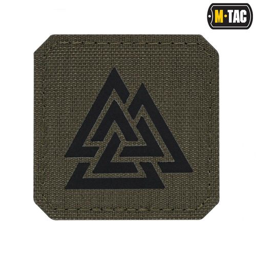 M-Tac - Laserem řezaná čtvercová nášivka Valknut - černá / zelená Ranger - 51162232