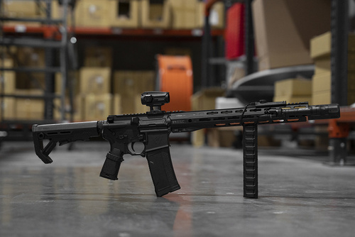 Strike Industries - Strike Stacked Angled CMS Front Grip - M-LOK - Black - SI-AR-CMS-SAF