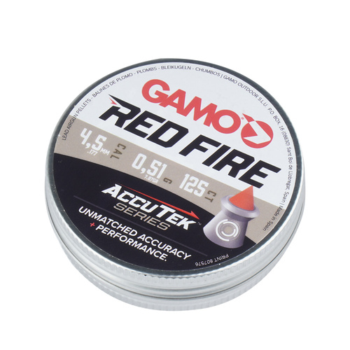 Gamo - Diabolo pelety AccuTek Red Fire - Ráže 4,5 mm - 125 kusů - 6322711-AK