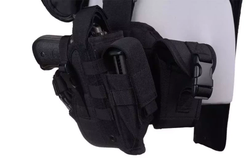GFC Tactical - Modulární stehenní panel s pouzdrem - MOLLE - Nylon - Olivová - GFT-29-000568